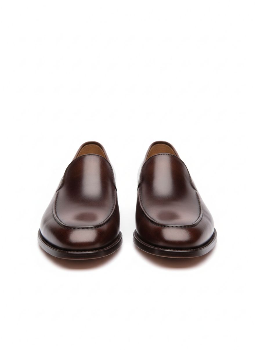 Hand-Burnished Leather Loafers - Espresso