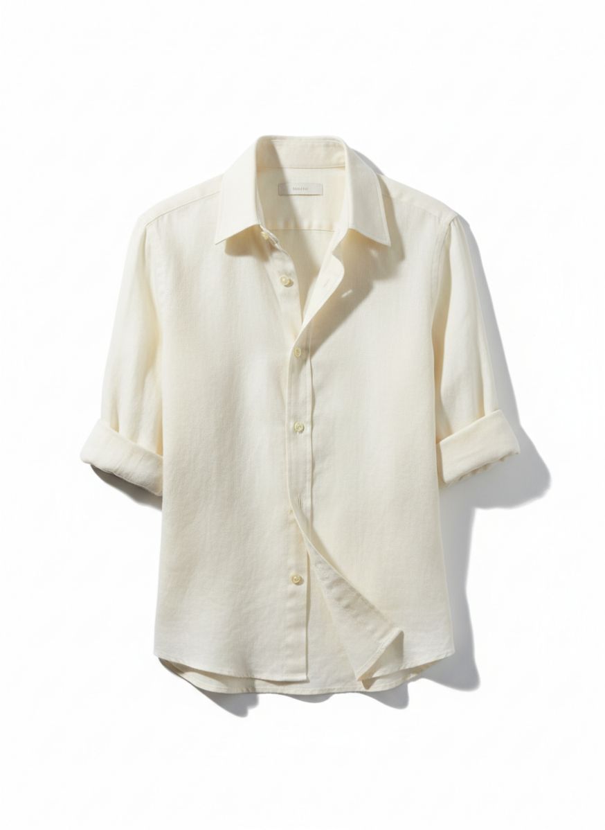 Tailored Linen Shirt - Ivory